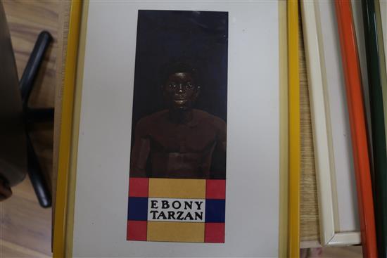 After Peter Blake, set of five colour prints, Red Power, Ebony Tarzan, Pretty Boy, Penny Black and The 35 x 25cm